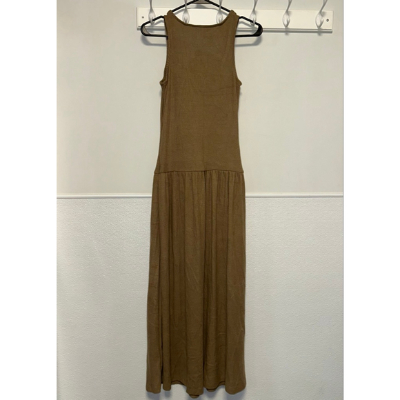 Women's Universal Thread Ribbed Tank Dress Brown Size XS Maxi Tan NEW NWT scoop - Picture 5 of 12